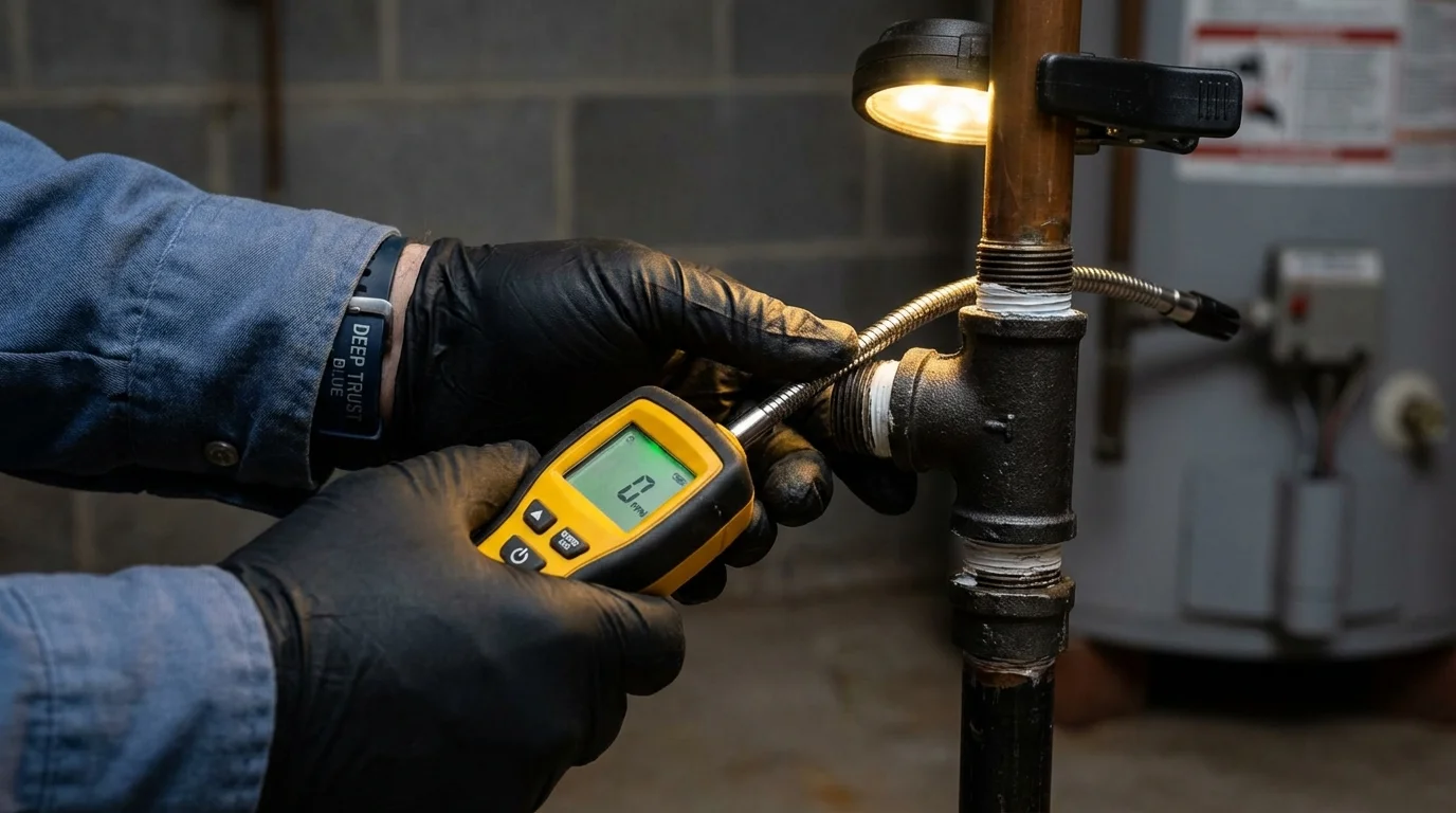 Gas leak detection with electronic sniffer by Johns Plumbing LLC in Walterboro