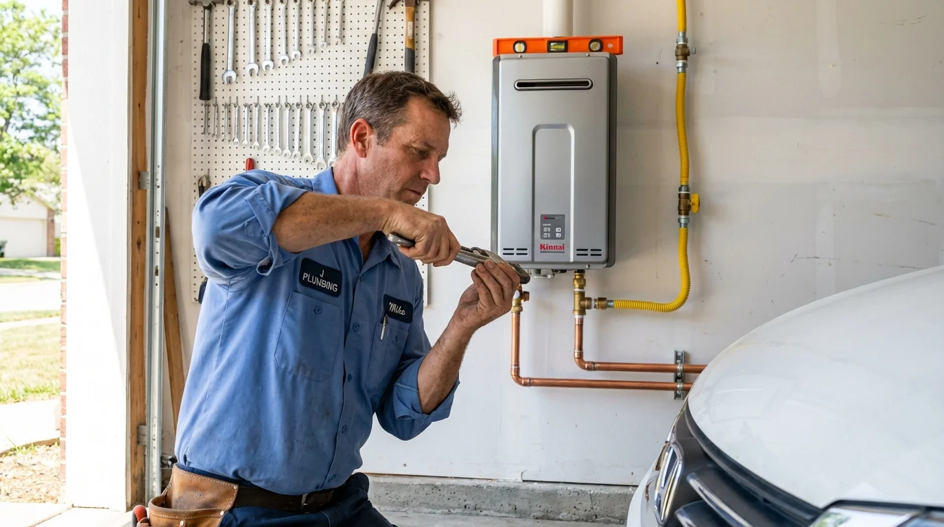 Tankless water heater installation by a Johns Plumbing LLC plumber in Walterboro